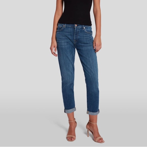 7 For All Mankind‎ Jeans Josefina Skinny Boyfriend 29 Button Fly Relaxed Fit - Picture 1 of 6